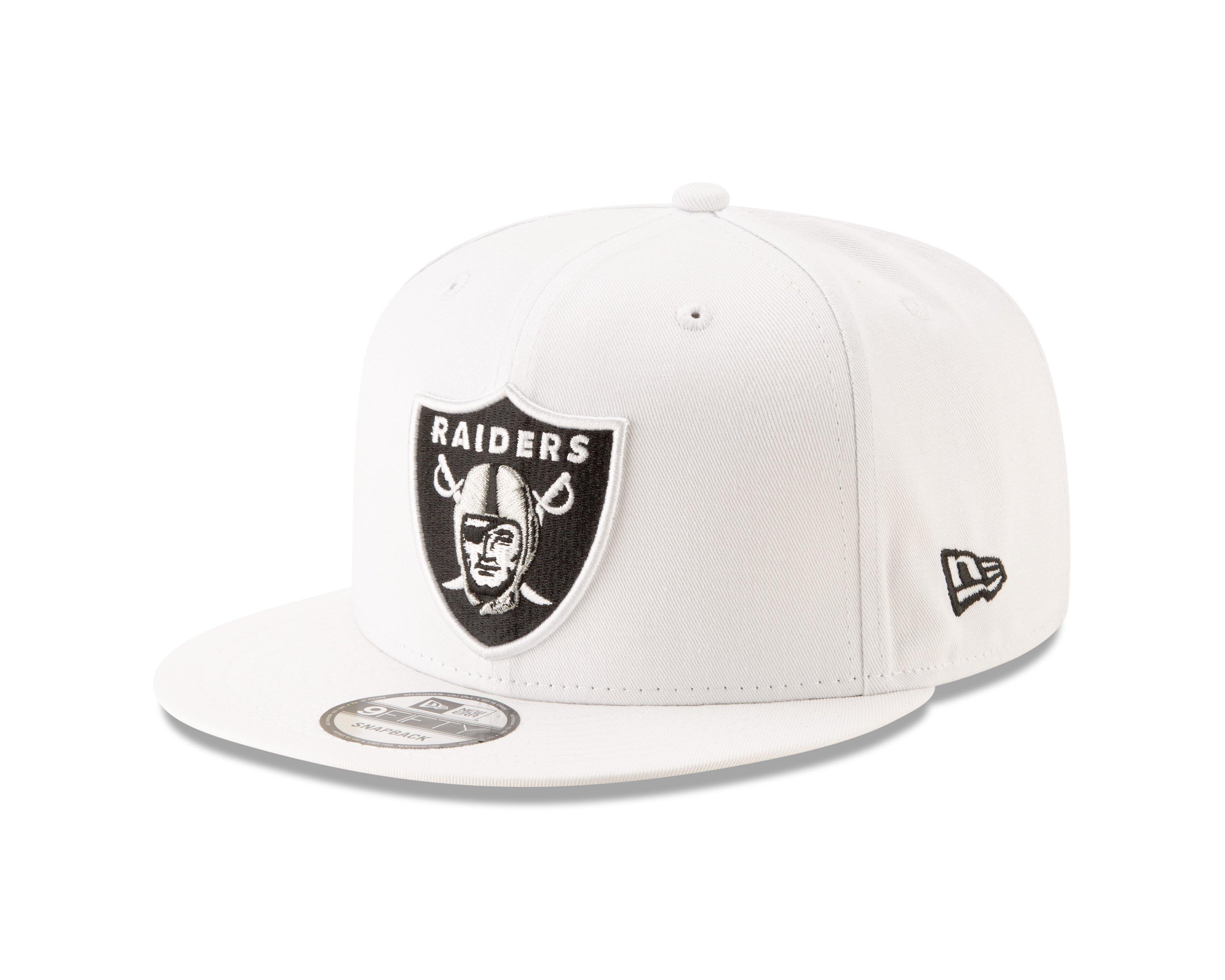 New Era Las Vegas Raiders 9FIFTY Snapback Hat - White/Black - WHITE/BLACK